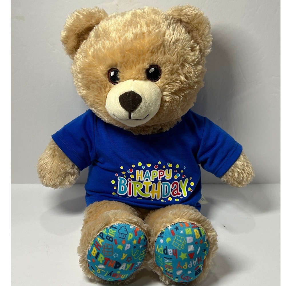 Build A Bear B.A.B. Workshop Happy Birthday Teddy Bear Stuffed Animal Plush Toy